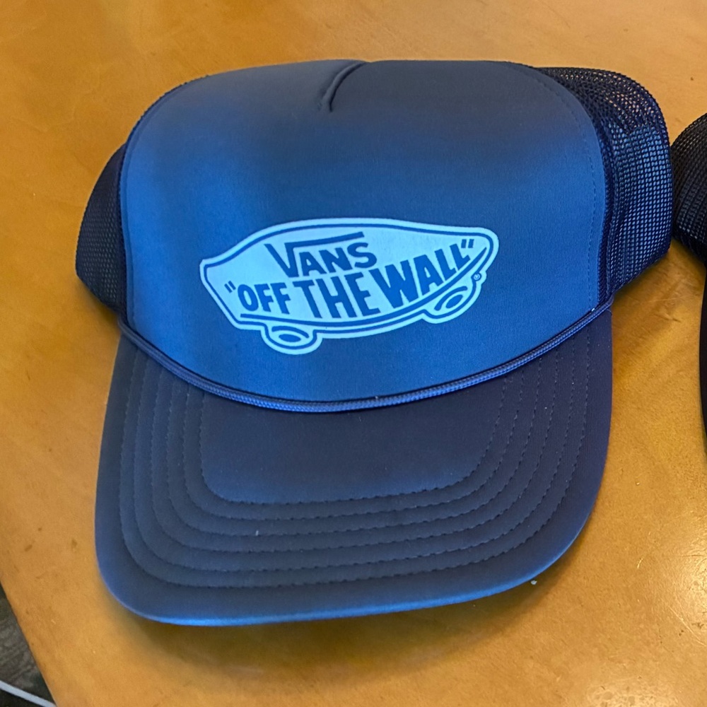 Vans Blue Trucker Hat with Iconic Logo